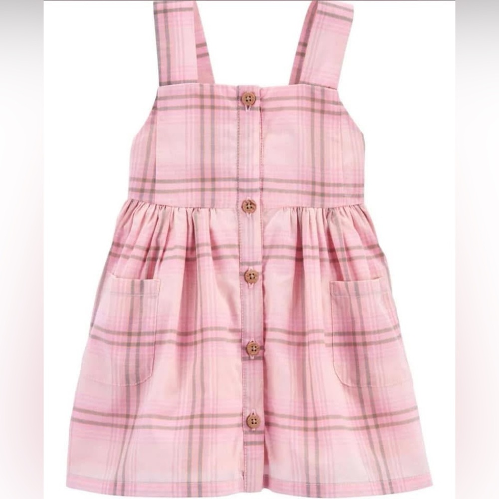Baby B’Gosh • Pink Plaid Dress + Bloomer Set